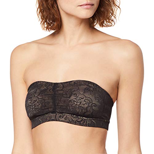 Maidenform Dream Bandeau Top Sujetador sin Tirantes, Negro, XL para Mujer