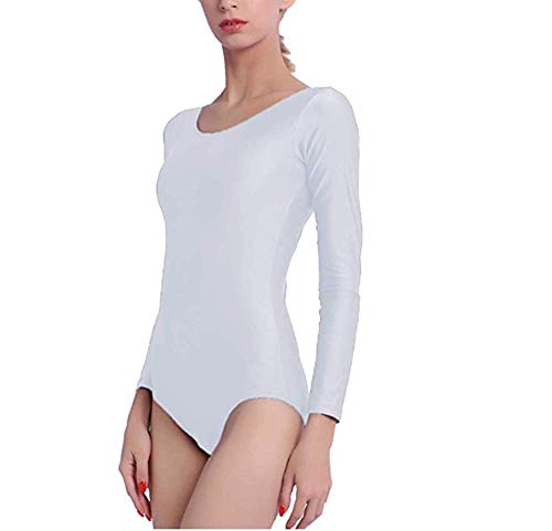 MSemis - Maillot de tirantes de malla para mujer con parte trasera de  ballet y danza de una sola pieza de spandex para gimnasia