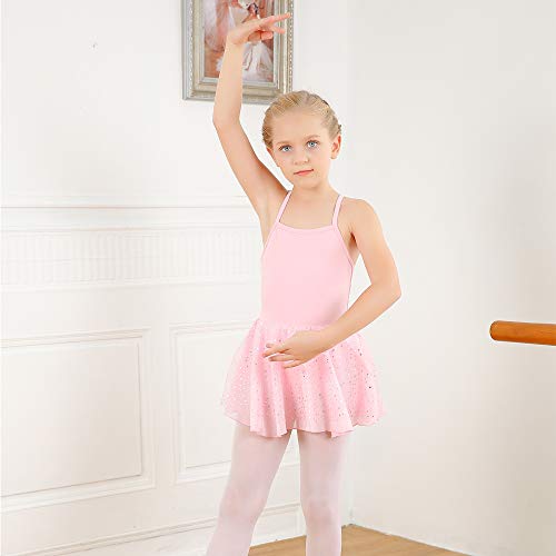 Maillot de Danza Vestido de Ballet con Falda de Estrellas de Gasa para niñas Maillot de Danza Vestido de Ballet con Falda de Estrellas de Gasa para niñas