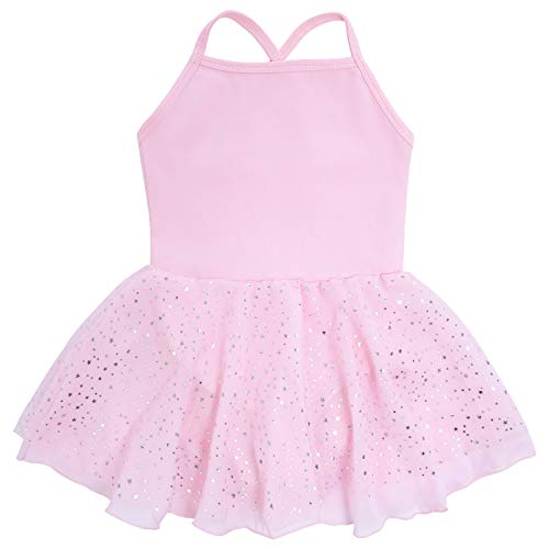 Maillot de Danza Vestido de Ballet con Falda de Estrellas de Gasa para niñas Maillot de Danza Vestido de Ballet con Falda de Estrellas de Gasa para niñas