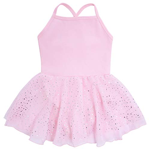 Maillot de Danza Vestido de Ballet con Falda de Estrellas de Gasa para niñas