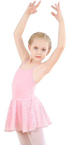 Maillot de Danza Vestido de Ballet con Falda de Estrellas de Gasa para niñas Maillot de Danza Vestido de Ballet con Falda de Estrellas de Gasa para niñas