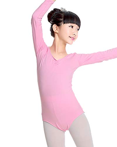 Maillots Maillot de Danza Gimnasia Leotardo Estirable de Ballet Body de Manga Larga Modelo Clásico para Niñas Maillots Maillot de Danza Gimnasia Leotardo Estirable de Ballet Body de Manga Larga Modelo Clásico para Niñas