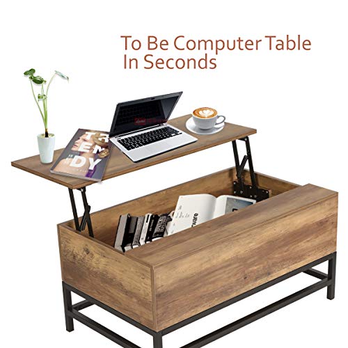 MAIMAITI Mesa de Centro elevable,para Sala de Estar y Dormitorio,L48 * A80 * AS40-54CM Estilo Moderno (Madera) MAIMAITI Mesa de Centro elevable,para Sala de Estar y Dormitorio,L48 * A80 * AS40-54CM Estilo Moderno (Madera)