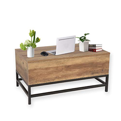 MAIMAITI Mesa de Centro elevable,para Sala de Estar y Dormitorio,L48 * A80 * AS40-54CM Estilo Moderno (Madera) MAIMAITI Mesa de Centro elevable,para Sala de Estar y Dormitorio,L48 * A80 * AS40-54CM Estilo Moderno (Madera)