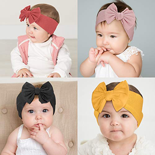 Makone elástico de Punto Venda del bebé con Arcos de Pom Pom Bun 5,5 Pulgadas Grande del Arco Pelo de la Venda de Las Muchachas Infantiles del bebé Makone elástico de Punto Venda del bebé con Arcos de Pom Pom Bun 5,5 Pulgadas Grande del Arco Pelo de la Venda de Las Muchachas Infantiles del bebé