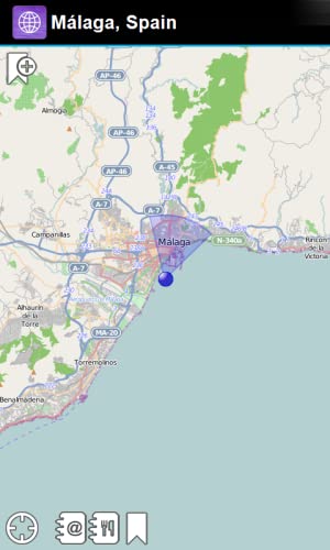 Málaga, España Offline Mapa - Smart Sulutions