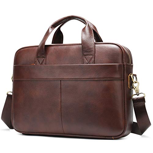 Maletín Mensajero de Piel Vacuno Genuino Bolso Hombre Bandolera 14 Pulgadas Bolso Hecho a Mano de Trabajo/Negocios/Viaje Maletín Mensajero de Piel Vacuno Genuino Bolso Hombre Bandolera 14 Pulgadas Bolso Hecho a Mano de Trabajo/Negocios/Viaje