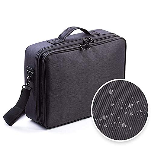 Maletín Neceser de Maquillaje Negro Amplio para Kits, Sets y Utensilios de Maquillaje y Belleza Portatil