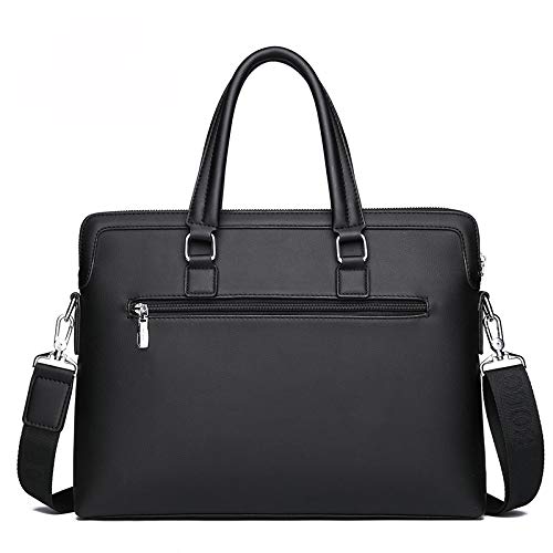 Maletín para Hombre Cross Sección Moda Rayas Bolsa De Negocios Nueva Personalidad De Gran Capacidad Bolsa De Ordenador Salvaje Ocio Hombro Mensajero Bolsa Negro