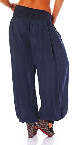 Malito Bombacho Aladin Harem Pantalón Boyfriend Baggy Yoga 1482 Mujer Talla Única (Azul Oscuro) Malito Bombacho Aladin Harem Pantalón Boyfriend Baggy Yoga 1482 Mujer Talla Única (Azul Oscuro)