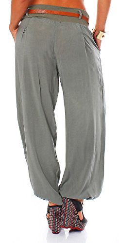 Malito Bombacho en el Chino-Look Boyfriend Aladin Harem Pantalón Sudadera Baggy Yoga 6019 Mujer Talla Única (Oliva) Malito Bombacho en el Chino-Look Boyfriend Aladin Harem Pantalón Sudadera Baggy Yoga 6019 Mujer Talla Única (Oliva)