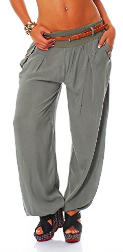 Malito Bombacho en el Chino-Look Boyfriend Aladin Harem Pantalón Sudadera Baggy Yoga 6019 Mujer Talla Única (Oliva) Malito Bombacho en el Chino-Look Boyfriend Aladin Harem Pantalón Sudadera Baggy Yoga 6019 Mujer Talla Única (Oliva)