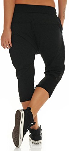 Malito Corto Boyfriend Pantalón con el botón 8015 Mujer Talla Única (Negro)