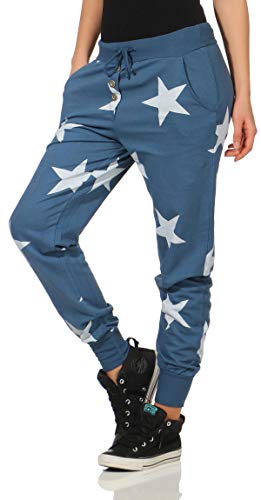Malito Mujer Estrella Boyfriend Pantalón Sweatpants Fitness Harem Aladdin Baggy Talla Única 8025 (Color de Tejano) Malito Mujer Estrella Boyfriend Pantalón Sweatpants Fitness Harem Aladdin Baggy Talla Única 8025 (Color de Tejano)
