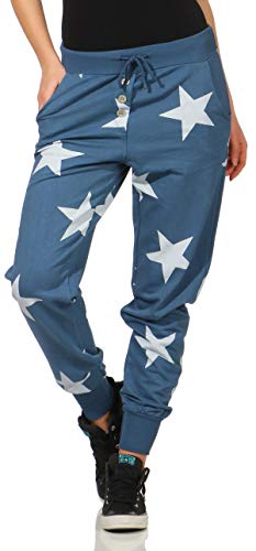 Malito Mujer Estrella Boyfriend Pantalón Sweatpants Fitness Harem Aladdin Baggy Talla Única 8025 (Color de Tejano) Malito Mujer Estrella Boyfriend Pantalón Sweatpants Fitness Harem Aladdin Baggy Talla Única 8025 (Color de Tejano)