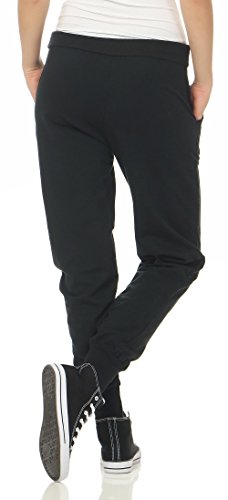 Malito Mujer Harem Pantalón en el clásico Design Aladin Baggy Bombacho Yoga 8021 (Negro)