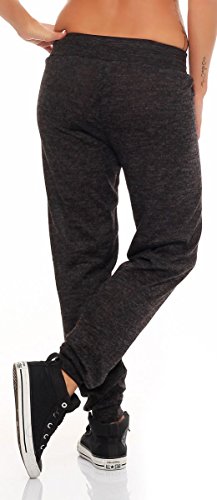 Malito Mujer Pantalón Boyfriend Suave Baggy Aladin Bombacho 5381 (Gris Oscuro)