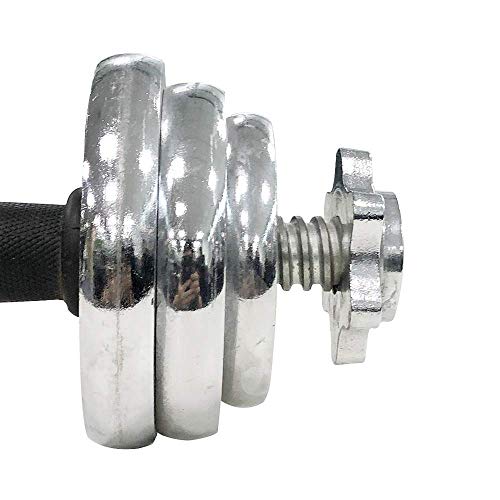 Maliwan Mancuernas estándar de barra giratoria, tuerca hexagonal antideslizante de 25 mm para levantamiento de pesas (plástico, rojo) Maliwan Mancuernas estándar de barra giratoria, tuerca hexagonal antideslizante de 25 mm para levantamiento de pesas (plástico, rojo)