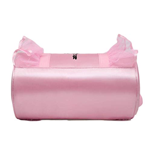 Mallalah Ballet para niños Baile latino Bolsa de hombro Bolso de asas Bolso de la muchacha Bolsos de mensajero para niñas (rosa)