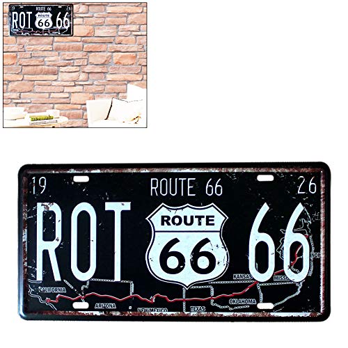 Mallalah - Placa de matrícula digital de metal para pared, placa de estaño, café, pub, bares, tienda, póster, 15 x 30 cm, decoración de moto coche carretera 66 (B) Mallalah - Placa de matrícula digital de metal para pared, placa de estaño, café, pub, bares, tienda, póster, 15 x 30 cm, decoración de moto coche carretera 66 (B)