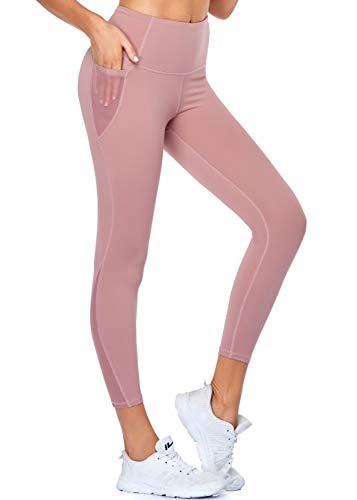 Mallas de yoga para mujer con bolsillos Mesh#rose M Mallas de yoga para mujer con bolsillos Mesh#rose M