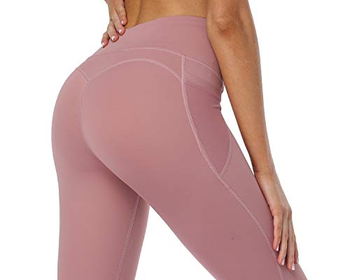 Mallas de yoga para mujer con bolsillos Mesh#rose M Mallas de yoga para mujer con bolsillos Mesh#rose M