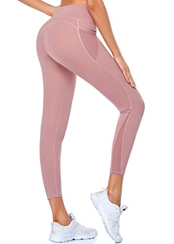 Mallas de yoga para mujer con bolsillos Mesh#rose M Mallas de yoga para mujer con bolsillos Mesh#rose M