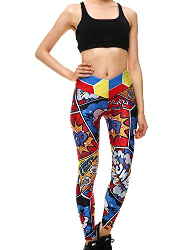 Mallas Deporte Mujer Leggins Yoga Pantalón Medias Deportivas Patrón de Dibujos Animados Gym Pantalones Deportivos Elástico Polainas para Running Pilates Fitness Ejercicio (A, XS) Mallas Deporte Mujer Leggins Yoga Pantalón Medias Deportivas Patrón de Dibujos Animados Gym Pantalones Deportivos Elástico Polainas para Running Pilates Fitness Ejercicio (A, XS)