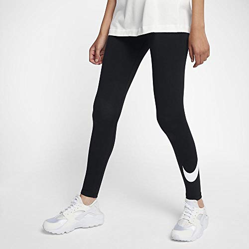 Mallas/NIKE:NIKE Club Legging Logo 2 M Black/White