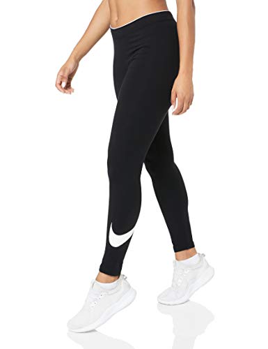 Mallas/NIKE:NIKE Club Legging Logo 2 M Black/White