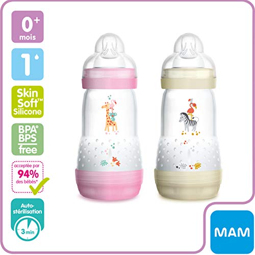 MAM - Biberones anticólico para bebé (de 0 a 6 meses, 2 x 260 ml) (5442895) MAM - Biberones anticólico para bebé (de 0 a 6 meses, 2 x 260 ml) (5442895)