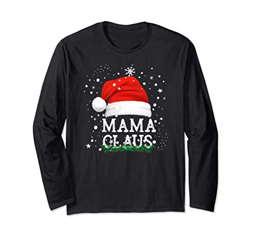 Mama Claus Pijama Familia Divertido Regalo Navidad Madres Manga Larga