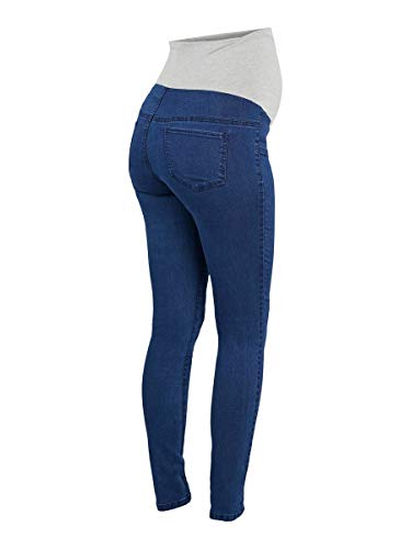 MAMALICIOUS MLZIBO Slim Dark Blue Jeggings A. Leggings, Azul, L para Mujer