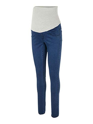 MAMALICIOUS MLZIBO Slim Dark Blue Jeggings A. Leggings, Azul, L para Mujer