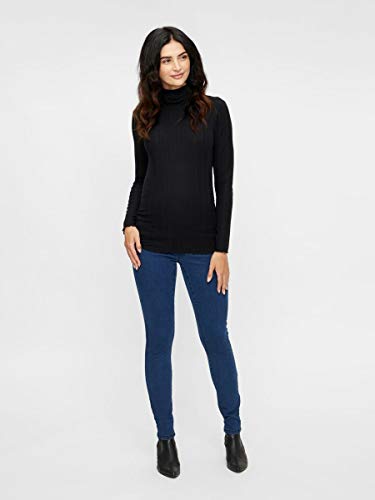 MAMALICIOUS MLZIBO Slim Dark Blue Jeggings A. Leggings, Azul, L para Mujer