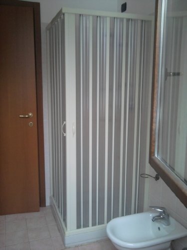Mampara de ducha plegable en policloruro de vinilo (PVC), 2 lados, 120 x 70 cm