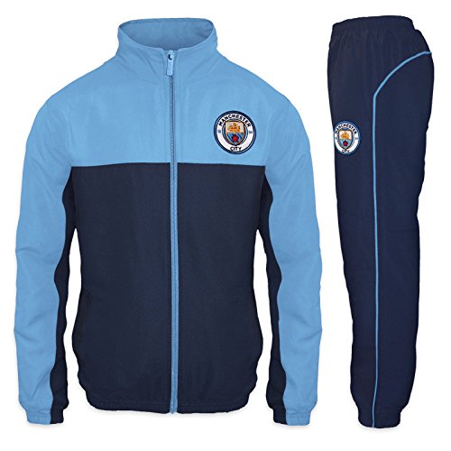 Manchester City FC - Chándal oficial para niño - Chaqueta y pantalón largos - Azul - 12-13 años