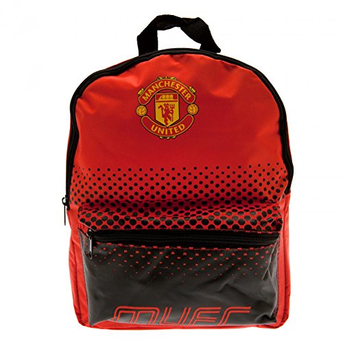 Manchester United FC - Mochila diseño degradado para niño niña (32 x 24 x 8cm) (Rojo/Negro)