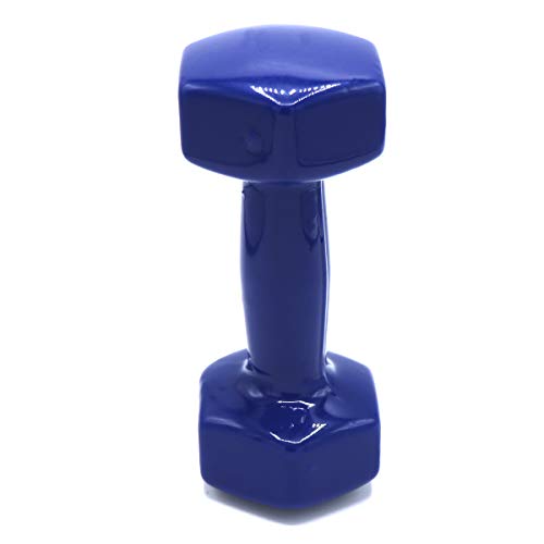 Mancuernas con Revestimiento de Vinilo, Pack DE 2. Color Azul Peso de 1 Kilo. Gimnasio en casa, Ejercicios Ligeros. Mantente en Forma. Mancuernas con Revestimiento de Vinilo, Pack DE 2. Color Azul Peso de 1 Kilo. Gimnasio en casa, Ejercicios Ligeros. Mantente en Forma.