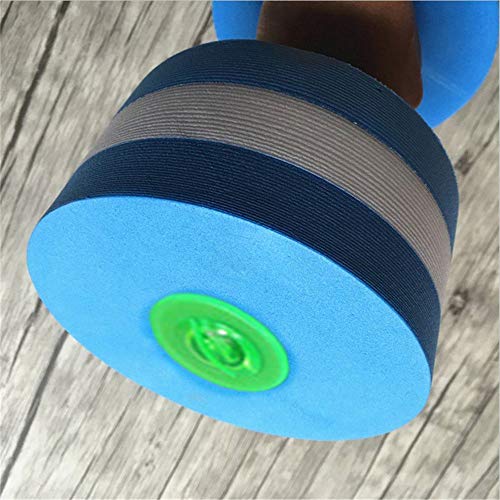 Mancuernas de espuma para ejercicio aeróbico de agua, equipo para ejercicios de fitness acuáticos, pérdida de peso, color azul, 2 unidades