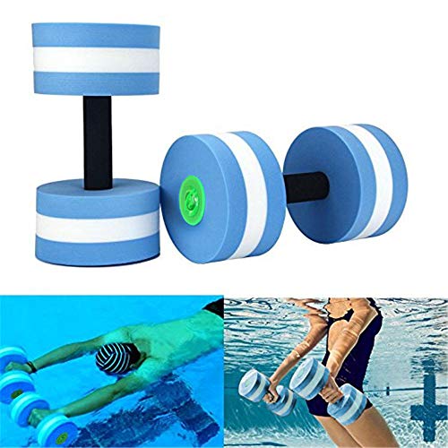 Mancuernas de espuma para ejercicio aeróbico de agua, equipo para ejercicios de fitness acuáticos, pérdida de peso, color azul, 2 unidades Mancuernas de espuma para ejercicio aeróbico de agua, equipo para ejercicios de fitness acuáticos, pérdida de peso, color azul, 2 unidades