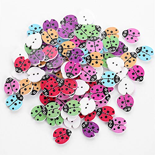 Mancuernas de los hombres de moda Animales de dibujos animados Diseño de mariquita Botones artesanales Paquete de 10 bolsas 120 piezas Colores variados Botón de costura de madera for manualidades de a Mancuernas de los hombres de moda Animales de dibujos animados Diseño de mariquita Botones artesanales Paquete de 10 bolsas 120 piezas Colores variados Botón de costura de madera for manualidades de a