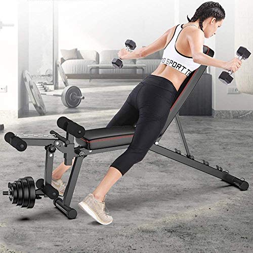 Mancuernas Equipo de Gimnasio en casa para Hombres Banco de Ejercicios multifunción Banco de Entrenamiento Ajustable Banco de Pesas con extensión de piernas y Curl de piernas Mancuernas Equipo de Gimnasio en casa para Hombres Banco de Ejercicios multifunción Banco de Entrenamiento Ajustable Banco de Pesas con extensión de piernas y Curl de piernas