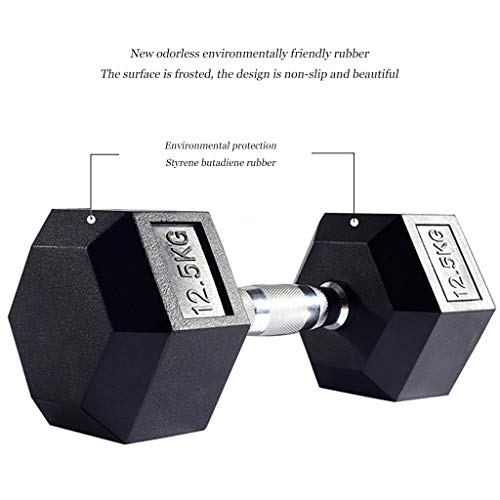 Mancuernas Fijas Hexagonales Individuales Comerciales De Goma Hogar De Fitness Masculino Y Femenino Gimnasio Dedicado (Color : Black, Size : 22.5KG) Mancuernas Fijas Hexagonales Individuales Comerciales De Goma Hogar De Fitness Masculino Y Femenino Gimnasio Dedicado (Color : Black, Size : 22.5KG)
