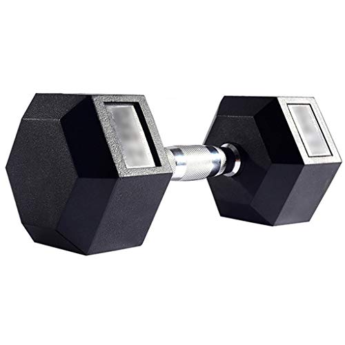 Mancuernas Fijas Hexagonales Individuales Comerciales De Goma Hogar De Fitness Masculino Y Femenino Gimnasio Dedicado (Color : Black, Size : 22.5KG) Mancuernas Fijas Hexagonales Individuales Comerciales De Goma Hogar De Fitness Masculino Y Femenino Gimnasio Dedicado (Color : Black, Size : 22.5KG)