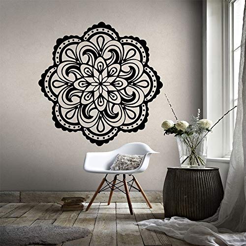 Mandala creativa vinilo arte etiqueta de la pared habitación de los niños sala de estar decoración etiqueta de la pared mural yoga papel tapiz hogar decoración creativa otro color 43x43 cm