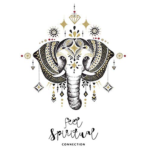 Mandala Elefante Tatuajes De Pared Dormitorio Indian Yoga Vinilo Adhesivo Boho Decor-50X70Cm