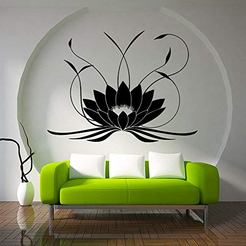 Mandala Lotus Wall Sticker Vinilo Yoga Tatuajes De Pared Para Dormitorio Accesorios De Decoración Del Hogar Para Murales De Sala De Estar 31X42Cm