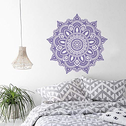 Mandala patrón vinilo etiqueta de la pared tema de yoga decoración del hogar yoga amante mandala flor extraíble decoración del hogar etiqueta de la pared otro color 42x42cm